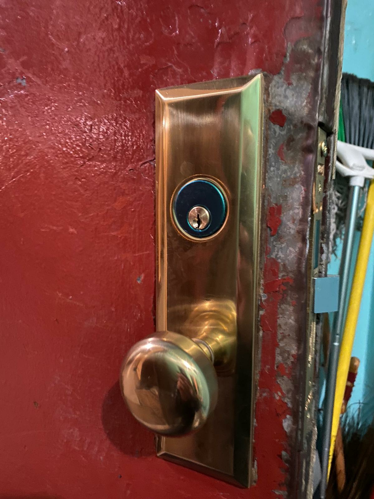 Smart locks installed on a Staten Island home door