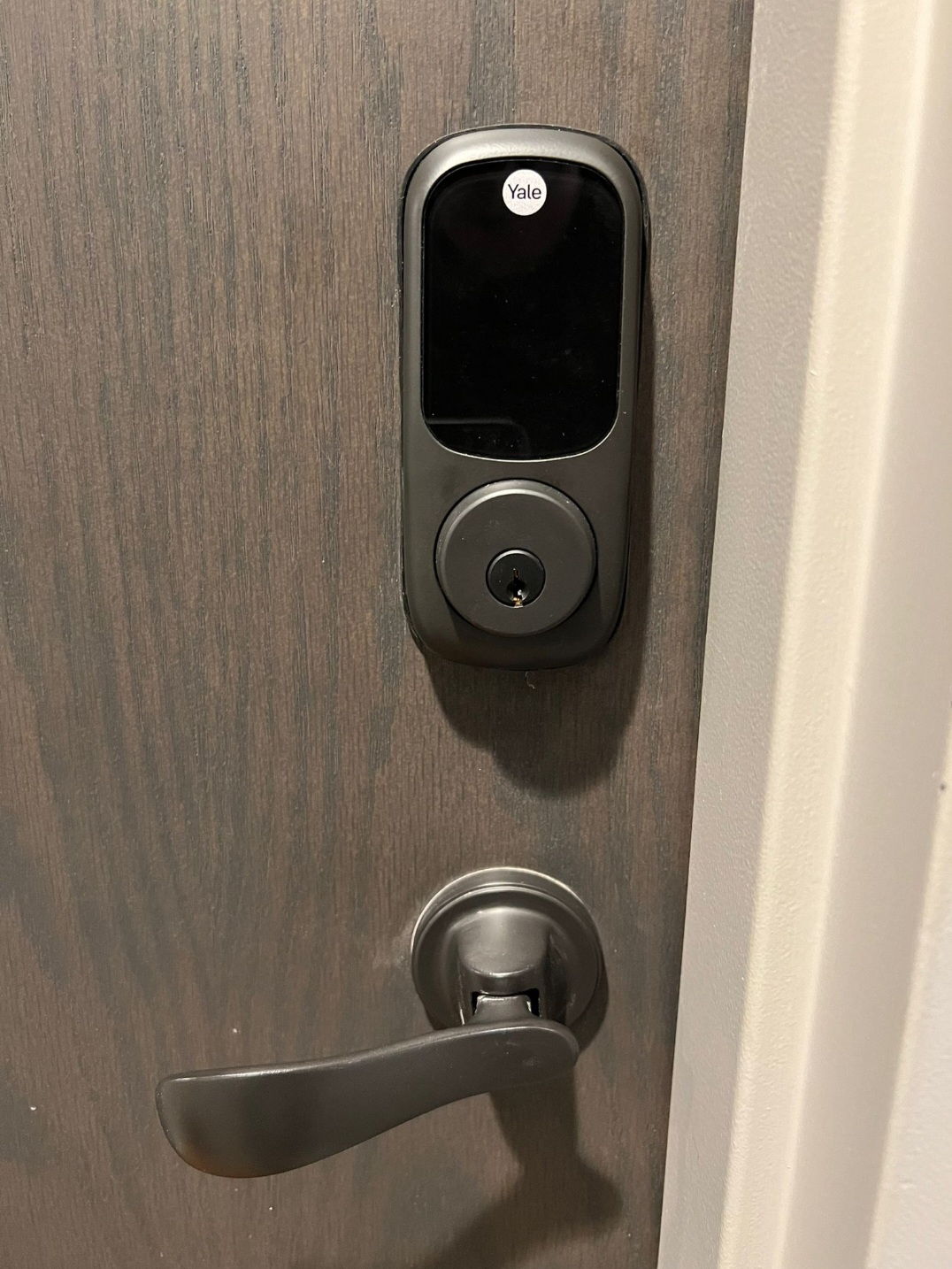 Keyless deadbolt installed on a residential door in Staten Island