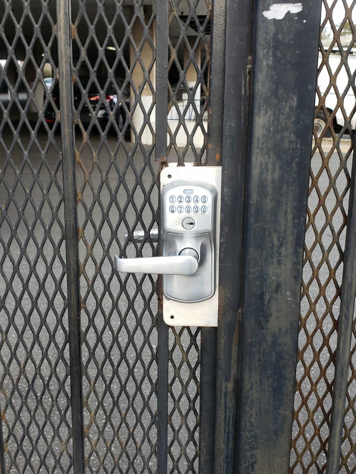 Keypad lever lock installed by Rescue Locksmith in Castleton Corners, Staten Island