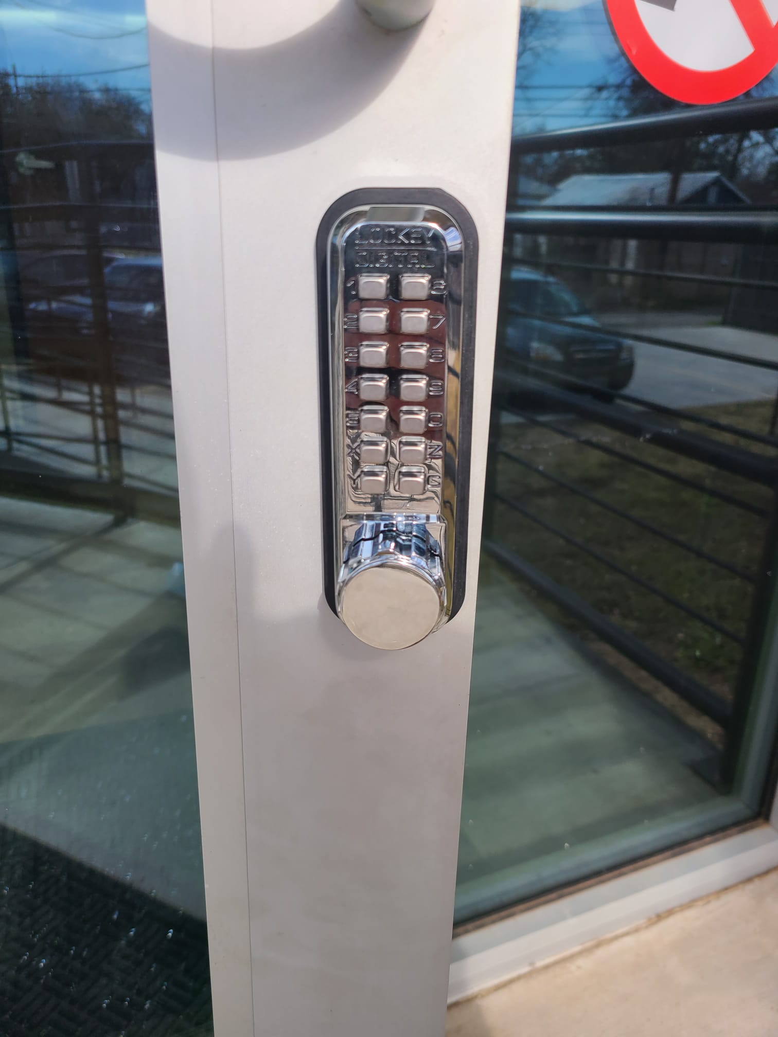 Pushbutton deadbolt installed by Rescue Locksmith in Castleton Corners, Staten Island